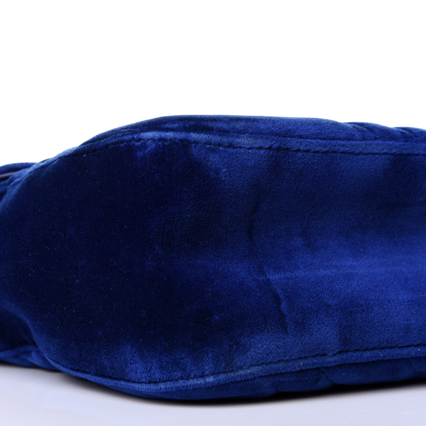 Velvet Matelasse Medium GG Marmont Shoulder Bag Cobalt Blue