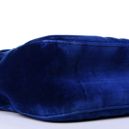 Gucci Velvet Matelasse Medium GG Marmont Shoulder Bag Cobalt Blue 8 of 9