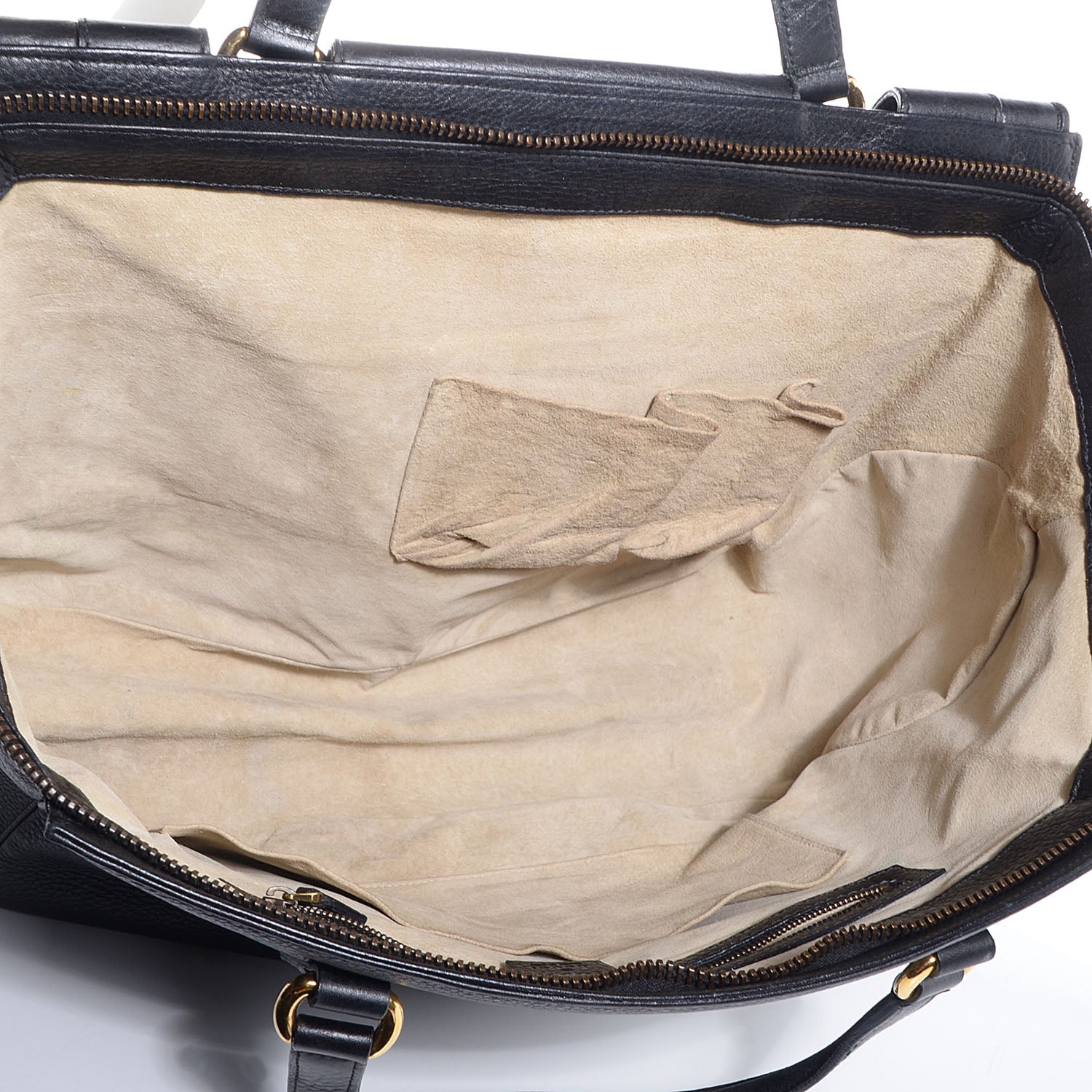 Gucci Pebbled Calfskin Medium 1973 Top Handle Satchel Black 5 of 7