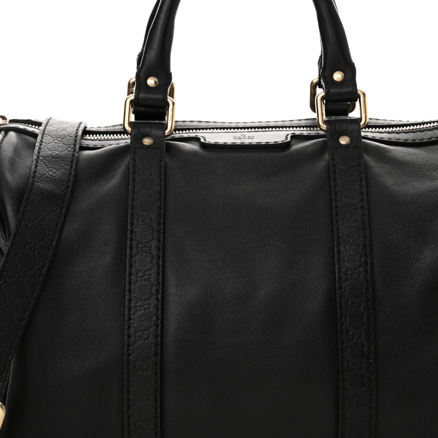 Calfskin Microguccissima Trim Medium Boston Black