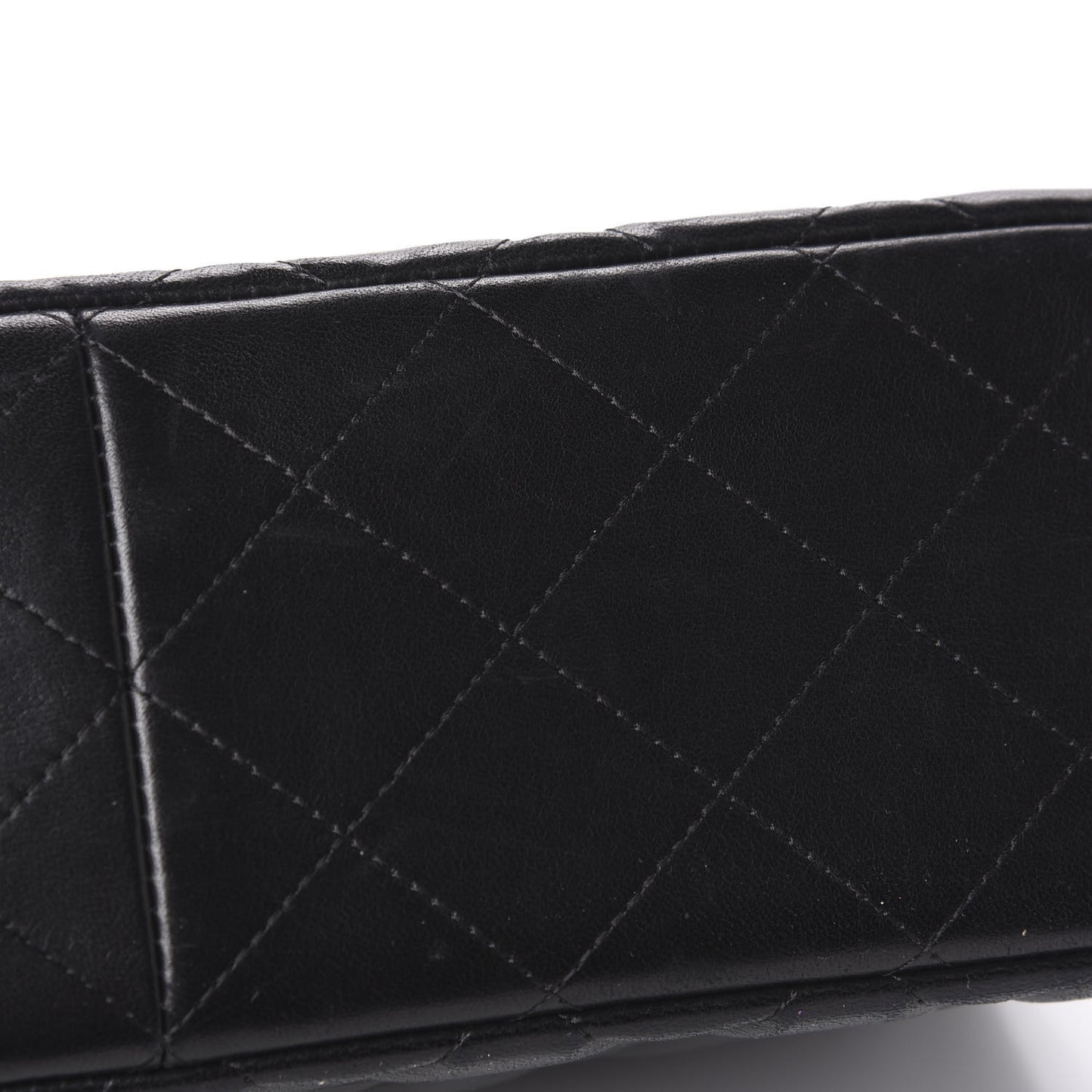 Lambskin Quilted Jumbo Double Flap Black