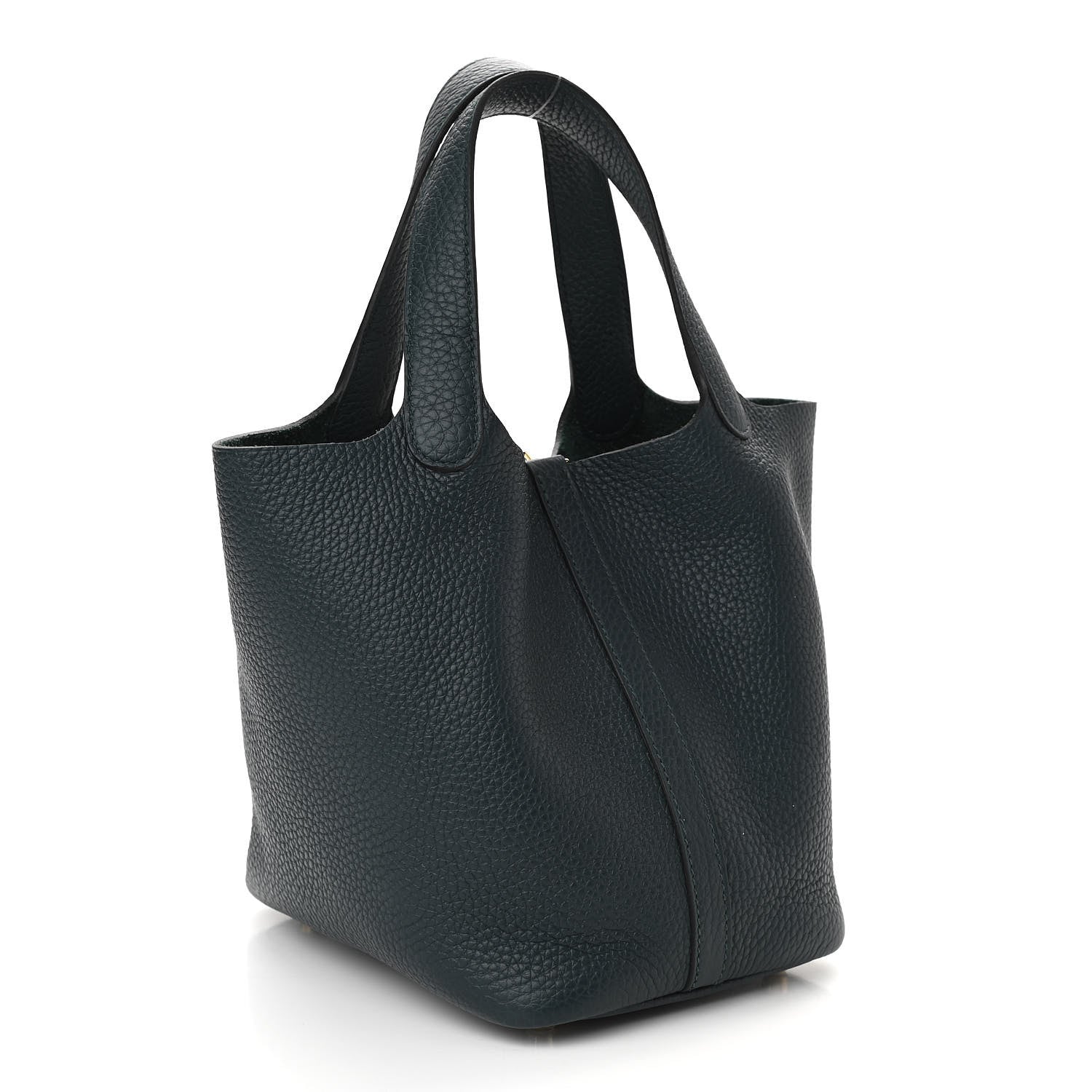 Hermes Taurillon Clemence Picotin Lock 18 PM Vert Cypress 3 of 11