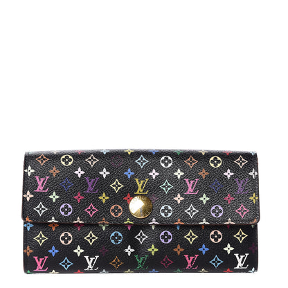 Louis Vuitton Monogram Multicolor Sarah Wallet Black Grenade 1 of 10