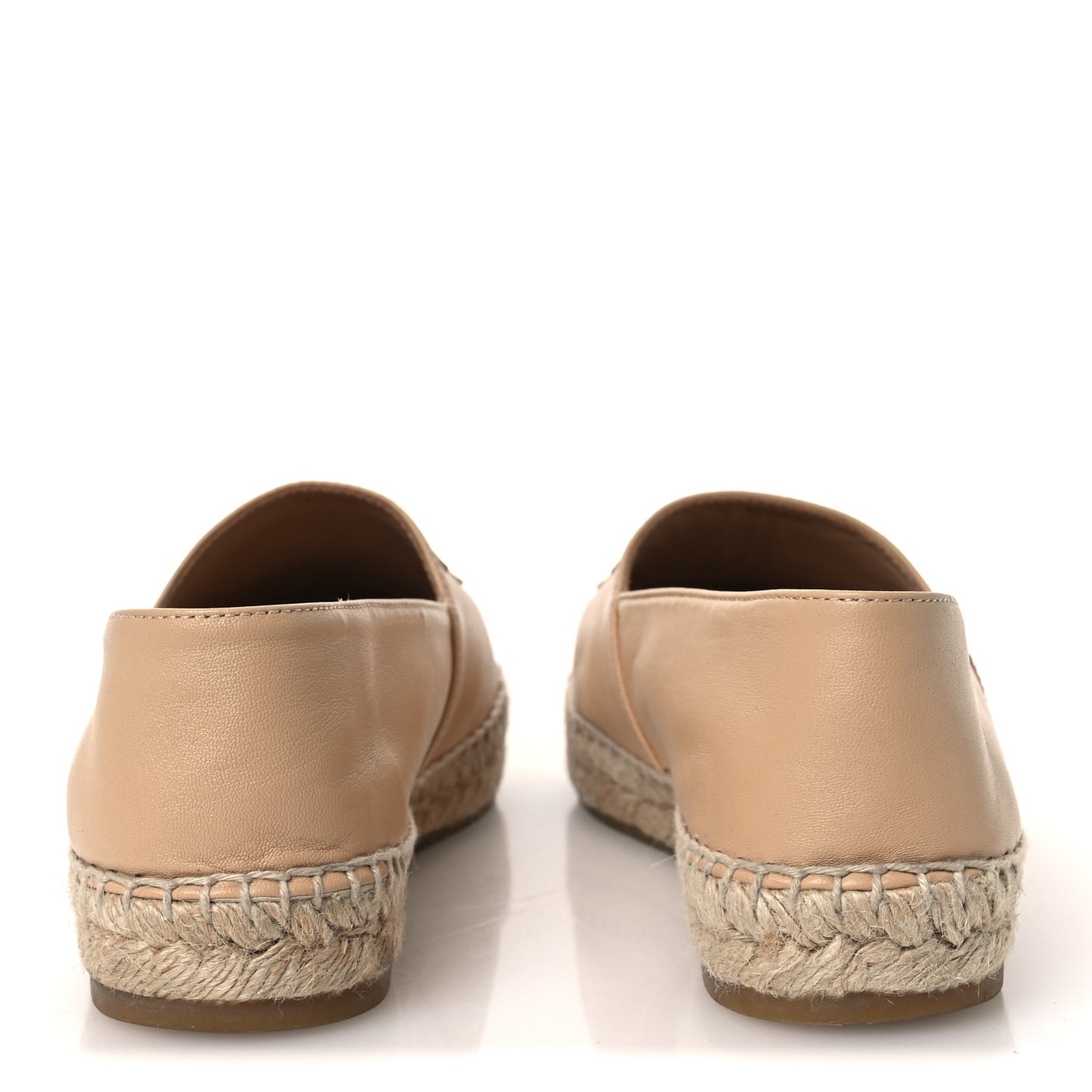 Lambskin CC Espadrilles 40 Beige Black