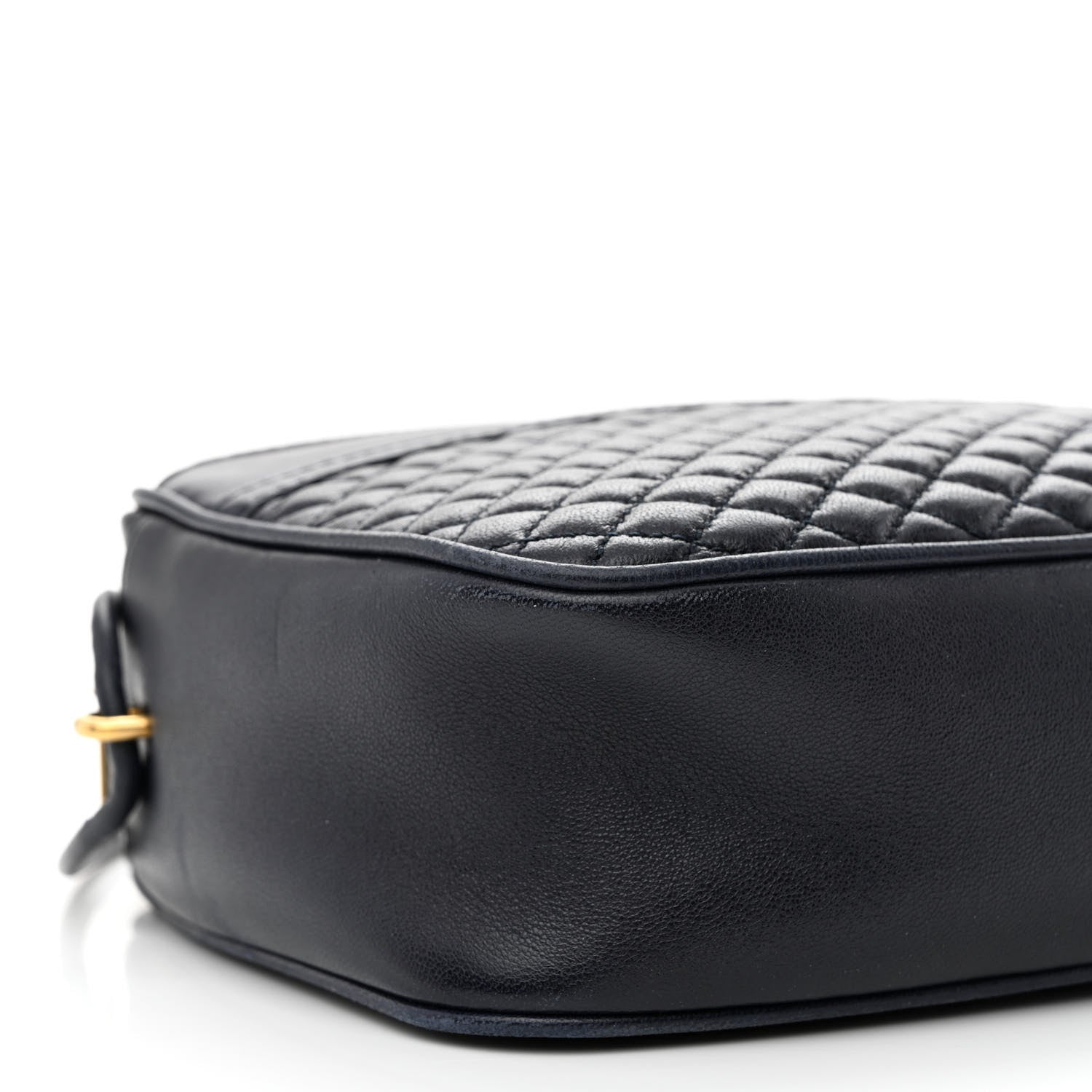 Saint Laurent Lambskin Quilted Victoire Camera Bag Deep Marine 9 of 10