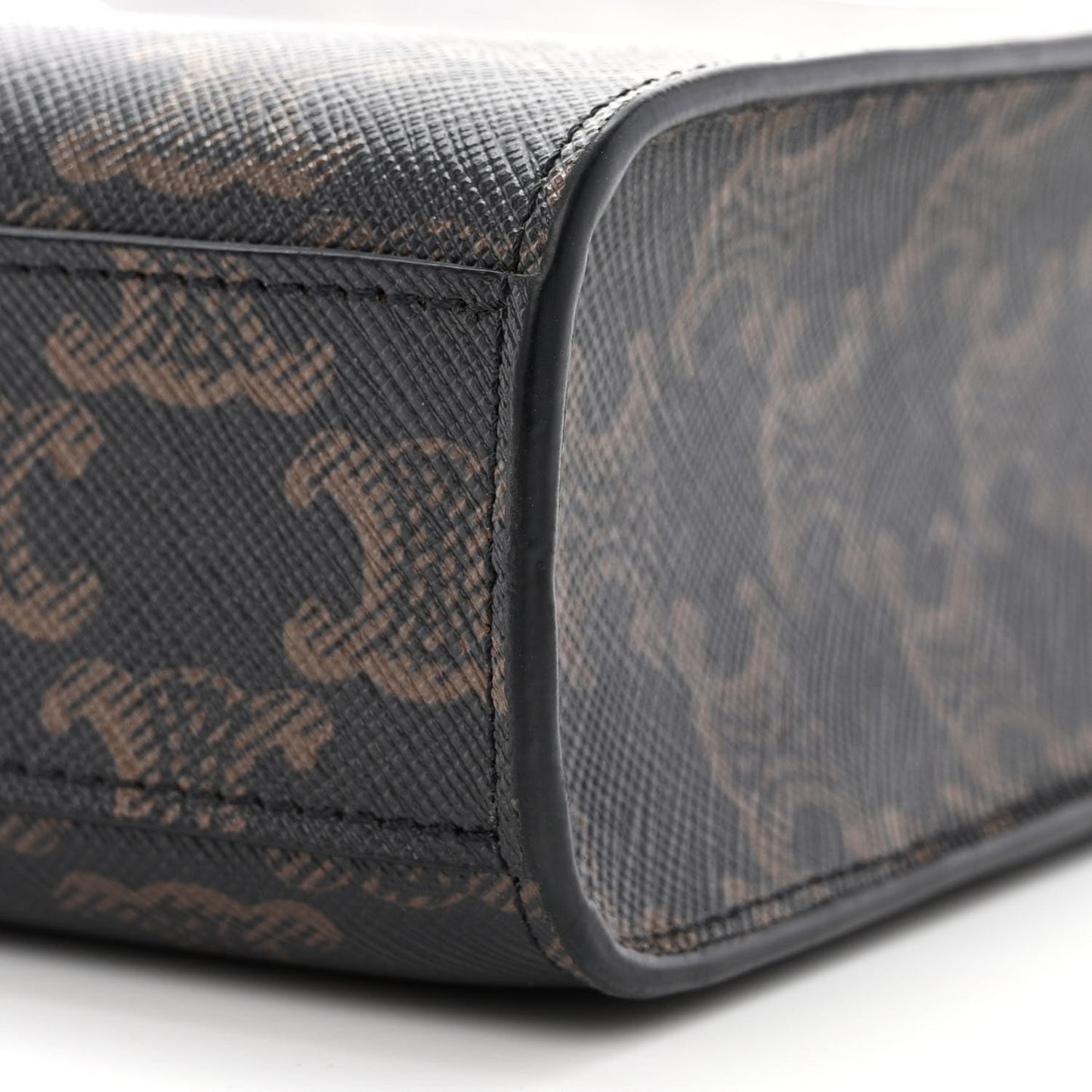 Triomphe Canvas Calfskin Mini Vertical Cabas Tan