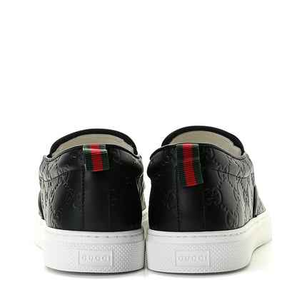 Gucci Guccissima Mens Dublin Slip On Sneakers 9 Black 5 of 14