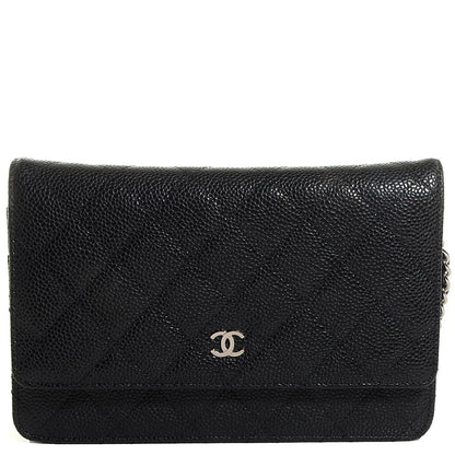 Chanel Caviar Quilted Wallet On Chain WOC Black 1 of 8