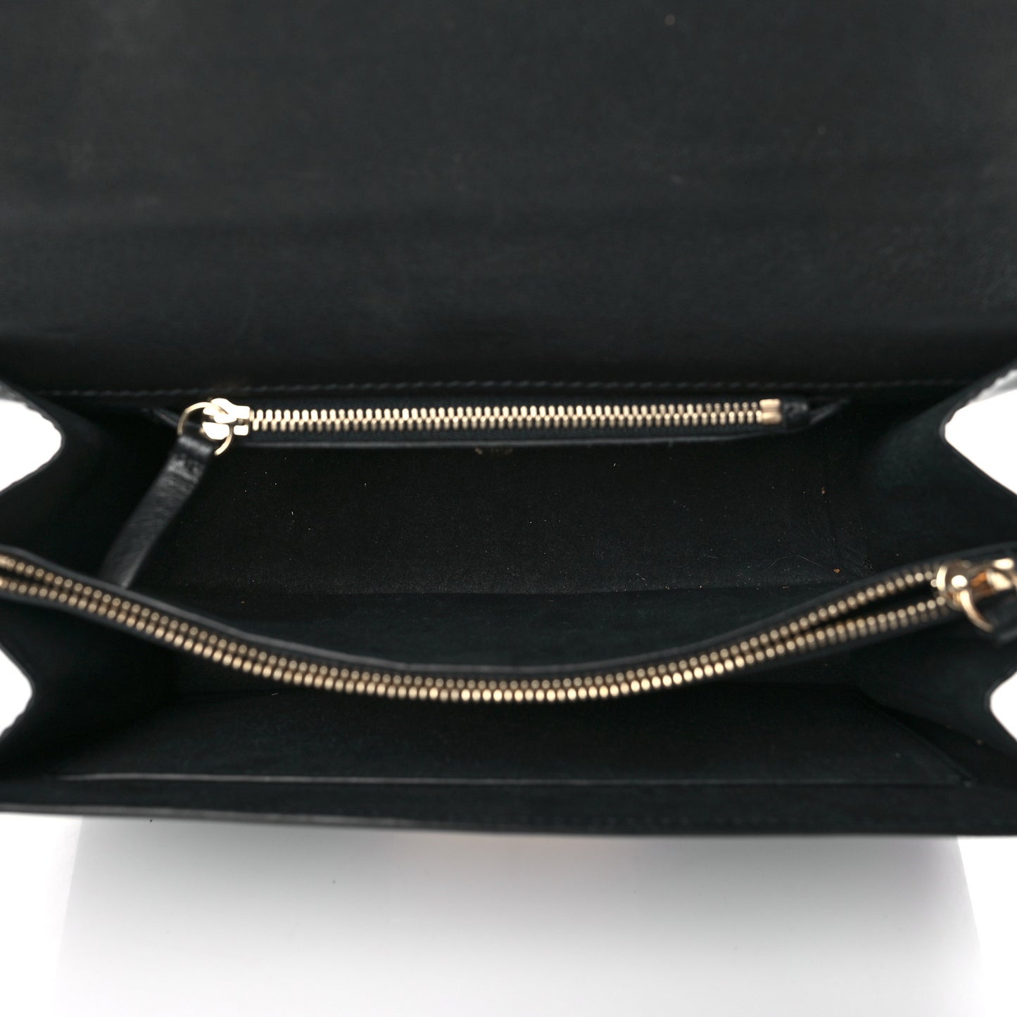 Nappa Large Diamante Flap Black