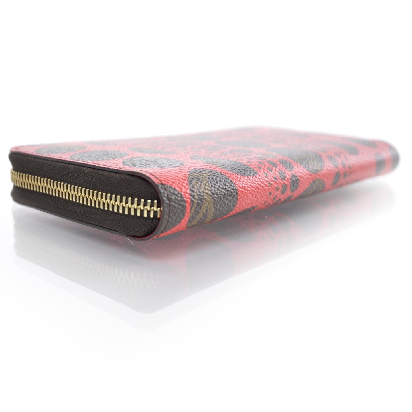 Monogram Kusama Pumpkin Dots Zippy Wallet Red