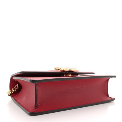 Gucci Calfskin Super Mini Sylvie Chain Shoulder Bag Hibiscus Red 4 of 14