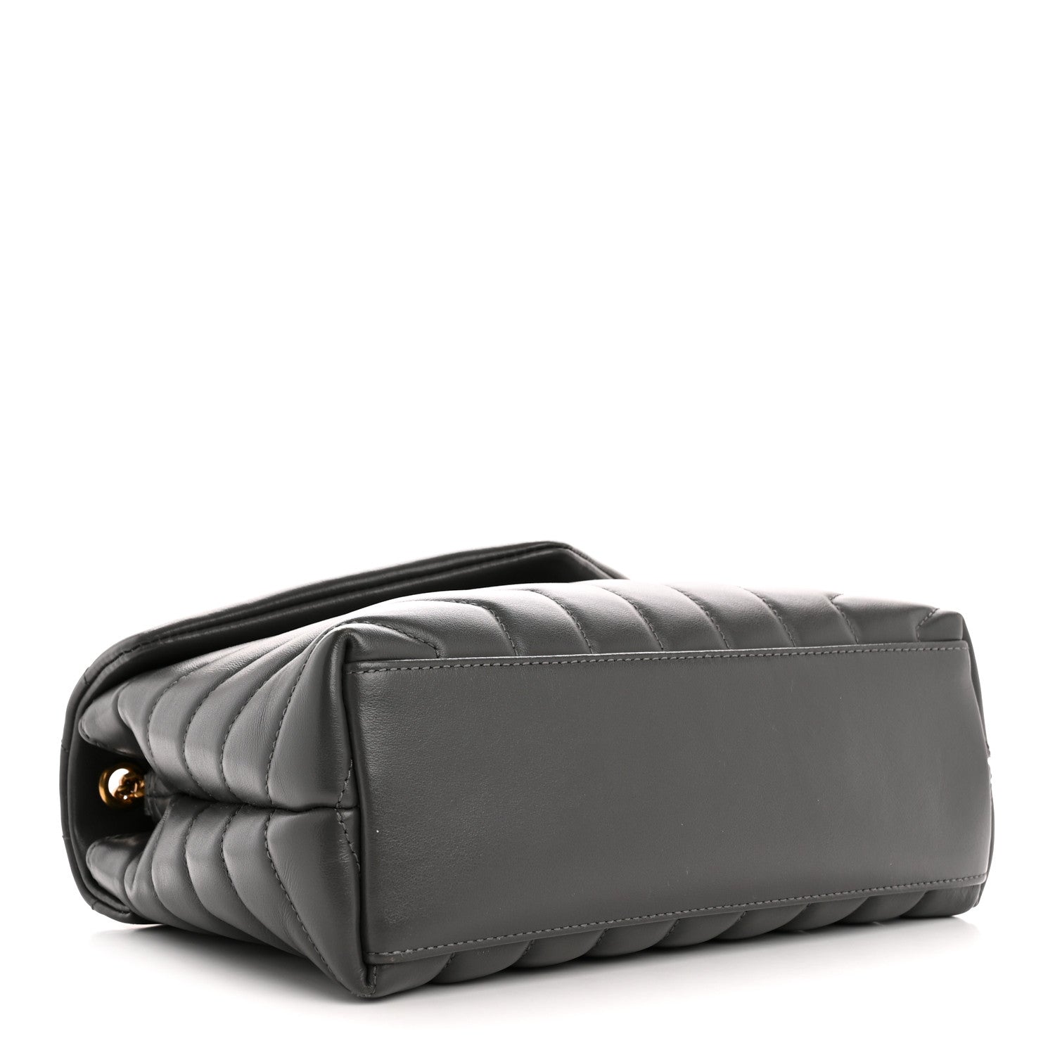 Saint Laurent Calfskin Y Quilted Monogram Small Loulou Chain Satchel Storm 4 of 11
