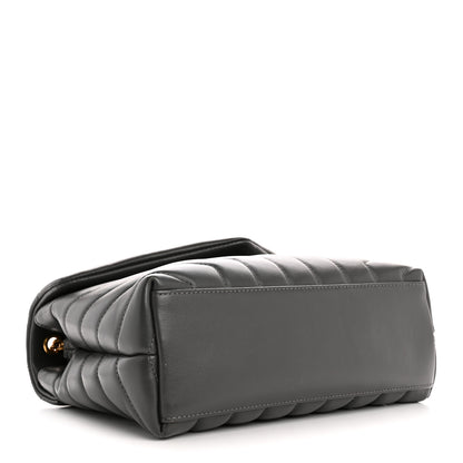 Saint Laurent Calfskin Y Quilted Monogram Small Loulou Chain Satchel Storm 4 of 11