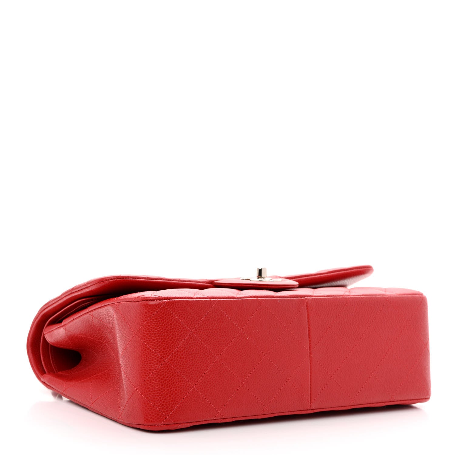 Chanel Caviar Quilted Jumbo Double Flap Red 4 of 13
