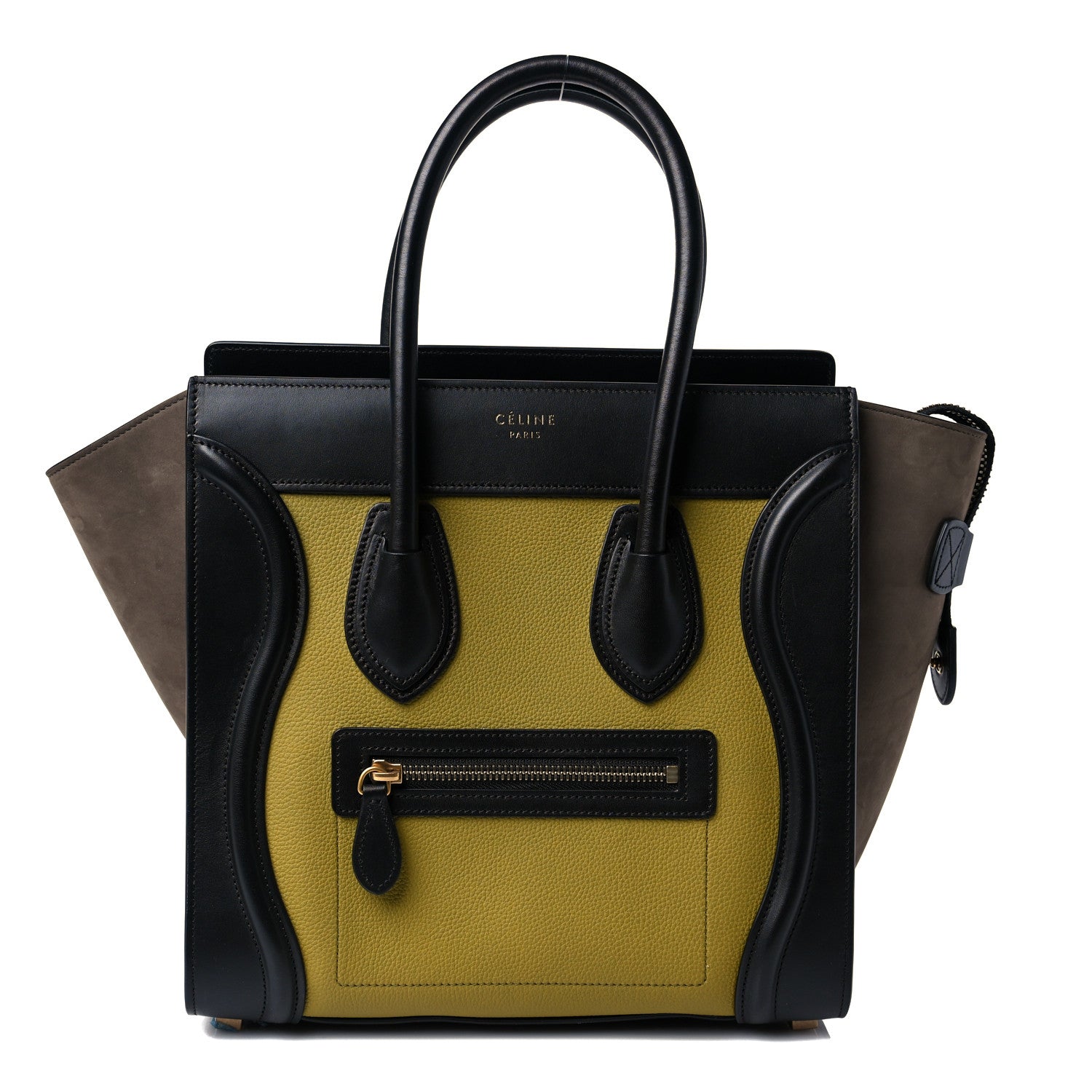 Celine Baby Grained Calfskin Nubuck Micro Tri-Color Luggage Olive 1 of 10
