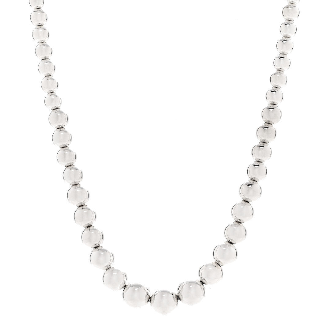 Tiffany Sterling Silver Hardwear Graduated Ball Necklace 1 of 5