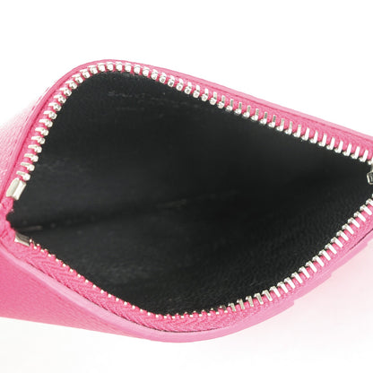 Saint Laurent Grained Calfskin 5 Fragments Zip Pouch Card Holder Lipstick Fuchsia 5 of 6