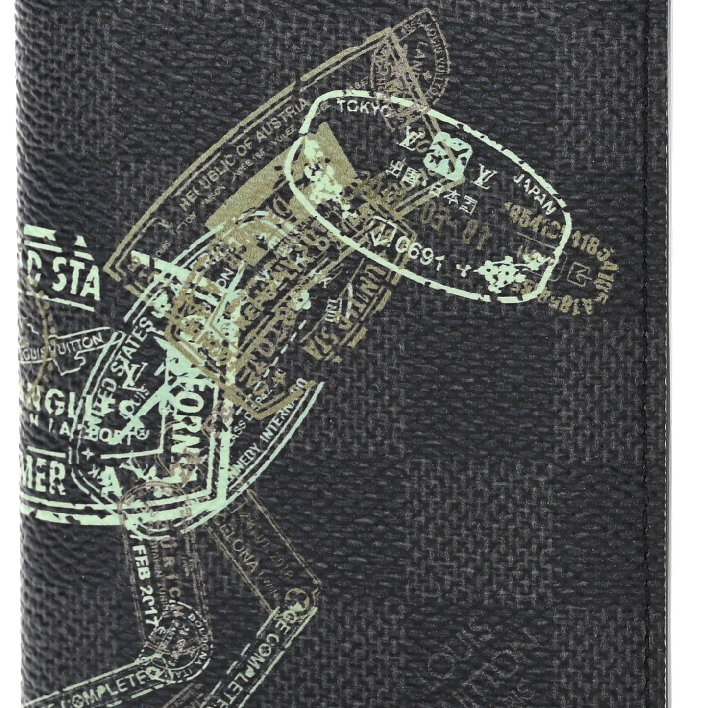 Damier Graphite Stamps Pocket Organizer NM