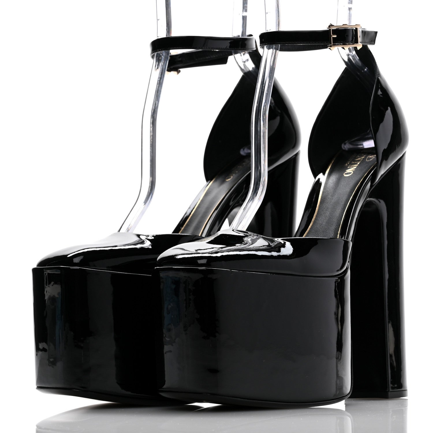 Valentino Garavani Patent DiscoBox 80/180mm Platform Pumps 38 Black 3 of 10