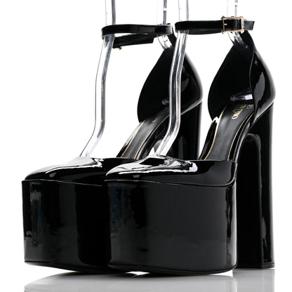 Valentino Garavani Patent DiscoBox 80/180mm Platform Pumps 38 Black 3 of 10
