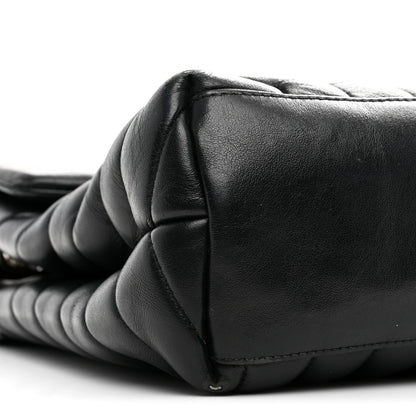 Saint Laurent Calfskin Y Quilted Monogram Medium Loulou Chain Satchel Black 9 of 11