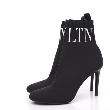 Valentino Garavani Body Tech Knit Sock Boots 40 Black 3 of 7