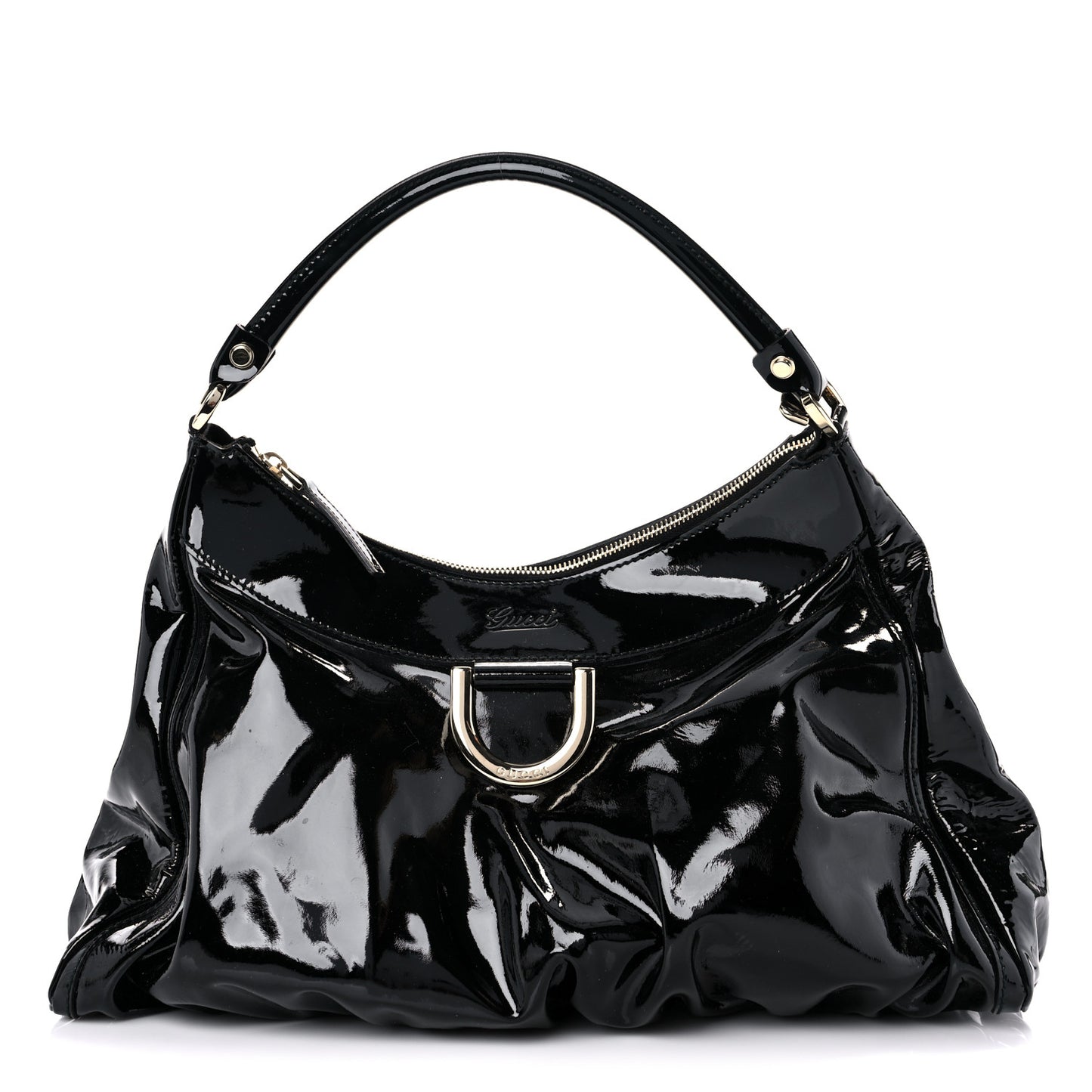 Patent Large D Ring Hobo Black
