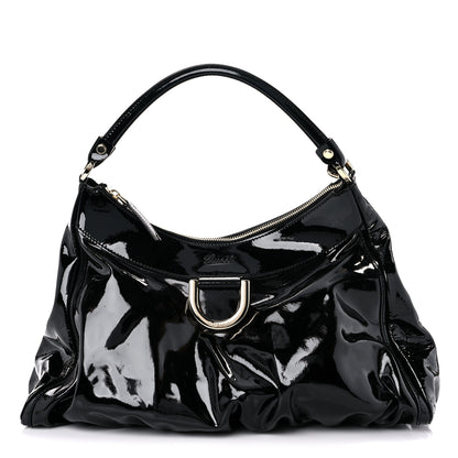 Gucci Patent Large D Ring Hobo Black 1 of 12