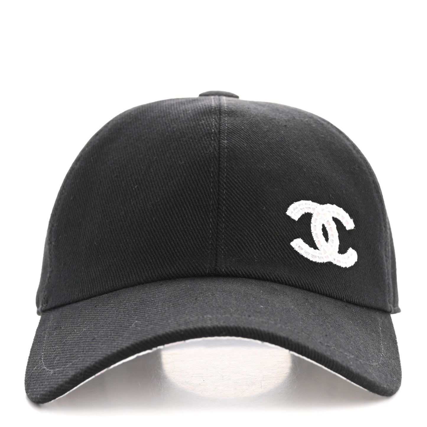 Cotton Sequin CC Cap Hat Black