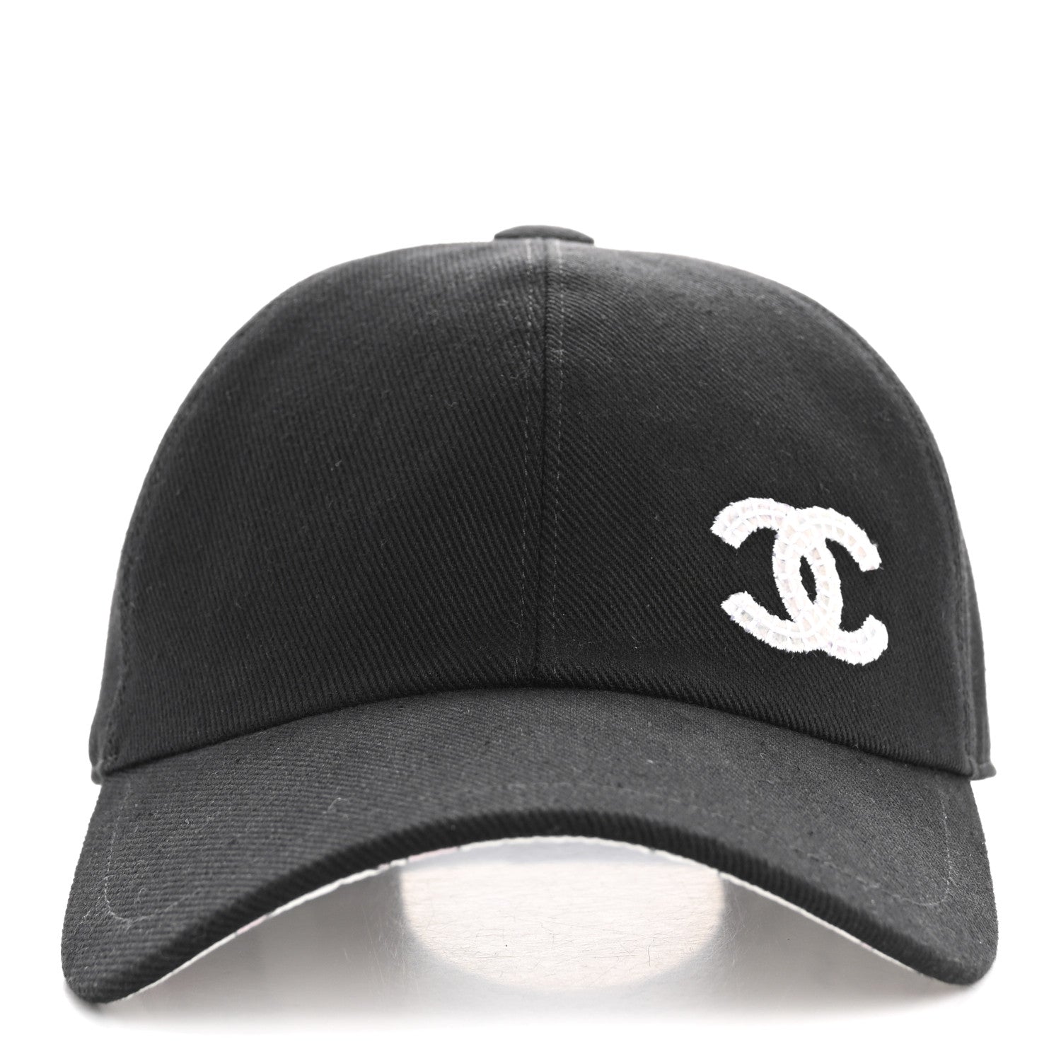 Chanel Cotton Sequin CC Cap Hat Black 3 of 9