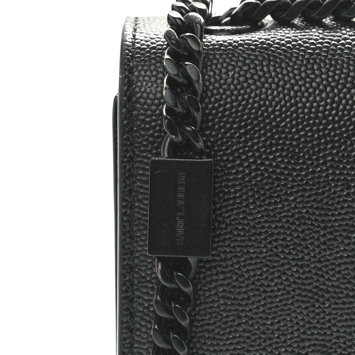 Saint Laurent Grain De Poudre Small Monogram Kate Satchel Black 10 of 15