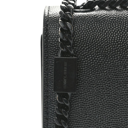 Saint Laurent Grain De Poudre Small Monogram Kate Satchel Black 10 of 15