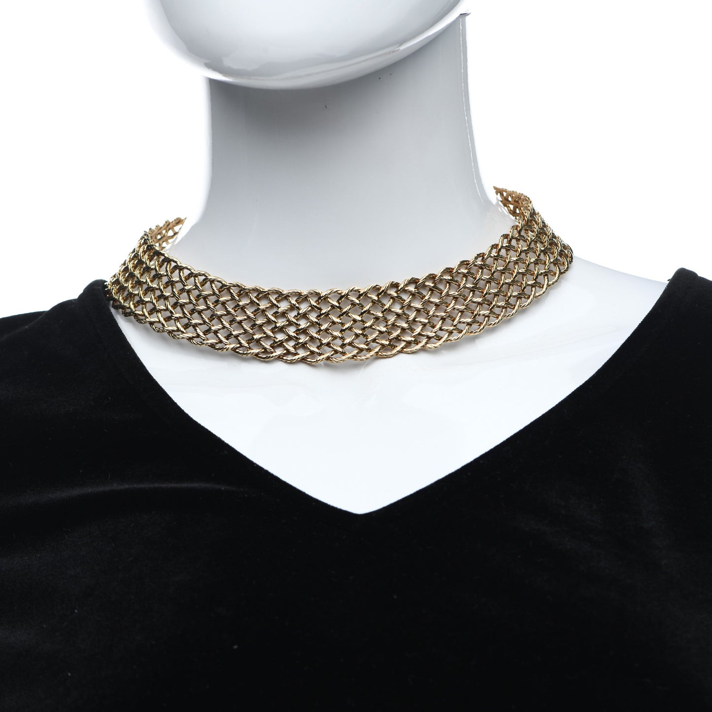 18K Yellow Gold Crepe de Chine Necklace