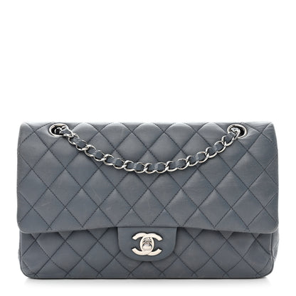 Chanel Lambskin Quilted Medium Double Flap Dark Grey 1 of 17