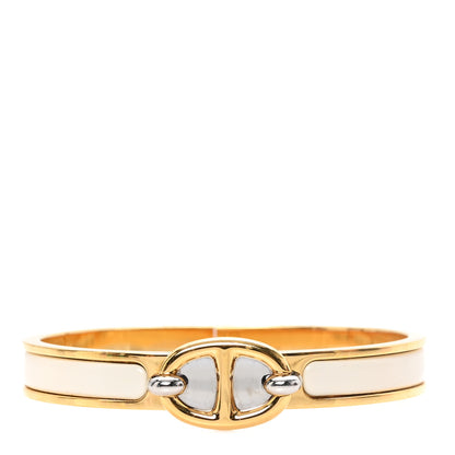 Hermes Enamel Mini Farandole Clic Chaine d'Ancre Bracelet PM Creme 1 of 4