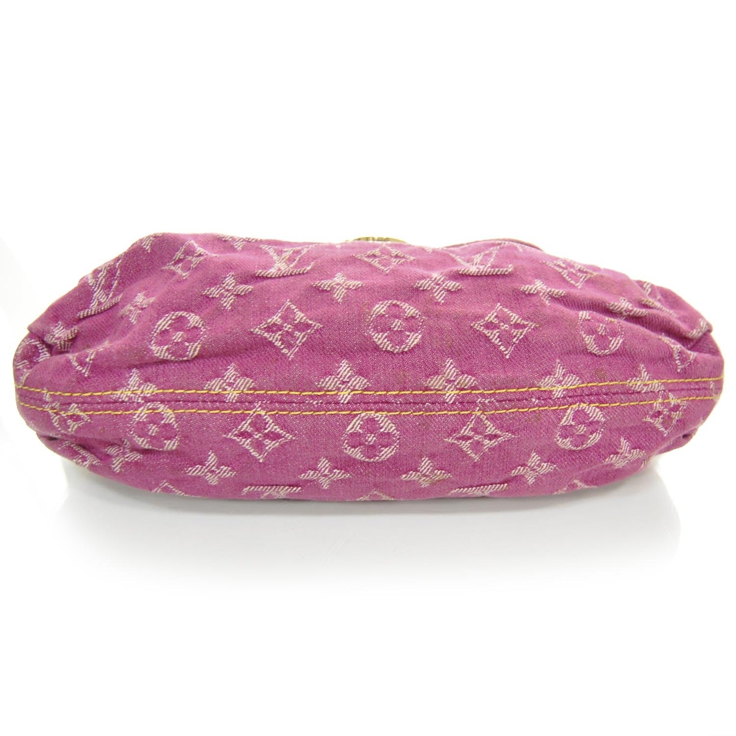 Monogram Denim Mini Pleaty Fuchsia