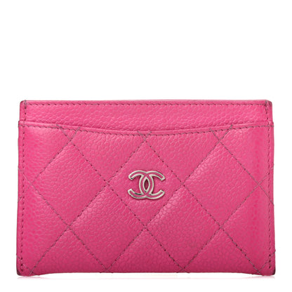 Chanel Caviar Quilted Card Holder Pink 1 of 10