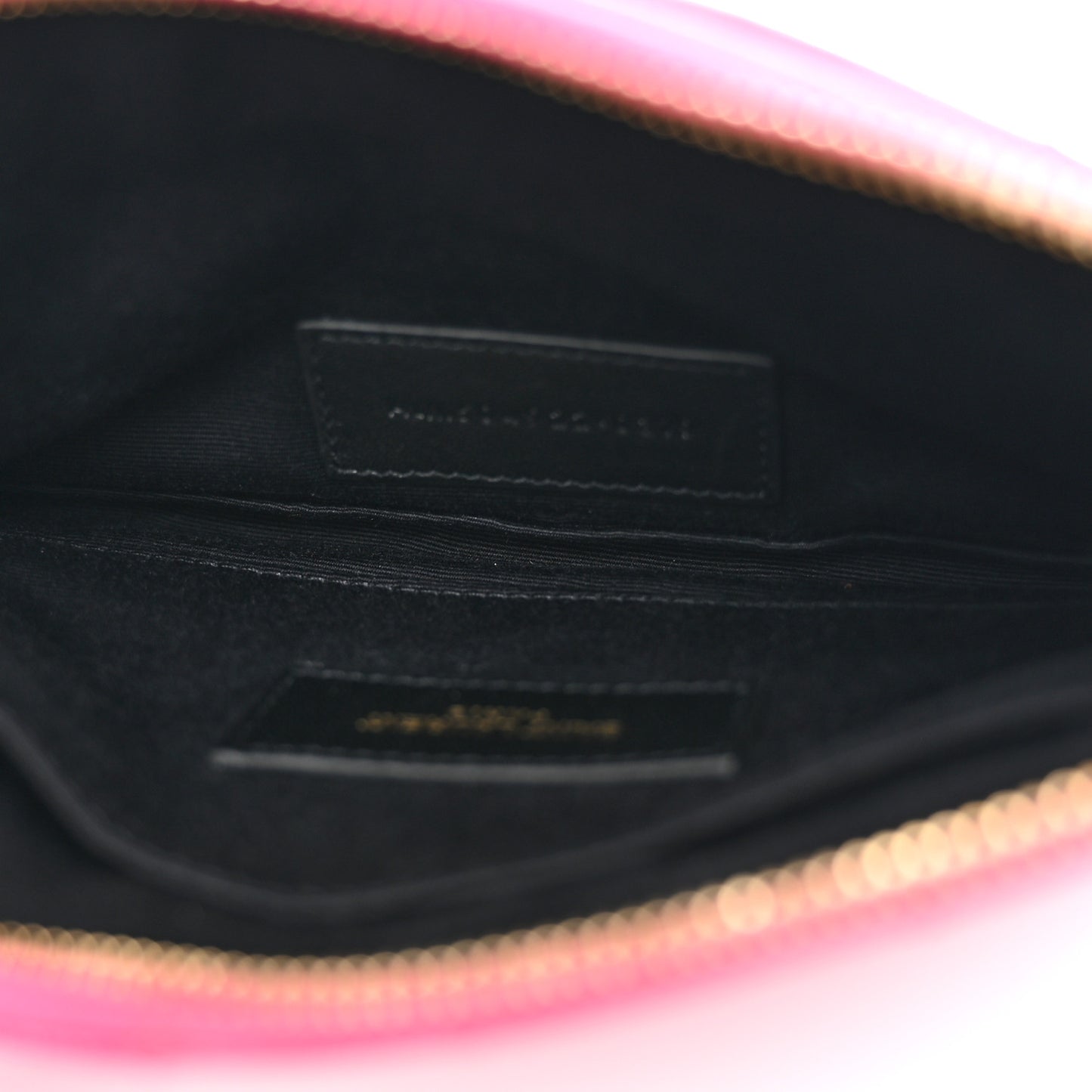 Grain De Poudre Chevron Monogram Bill Pouch Fresh Fuxia