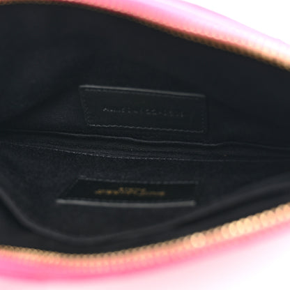 Saint Laurent Grain De Poudre Chevron Monogram Bill Pouch Fresh Fuxia 5 of 8