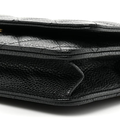 Chanel Caviar Quilted Wallet on Chain WOC Black 10 of 17