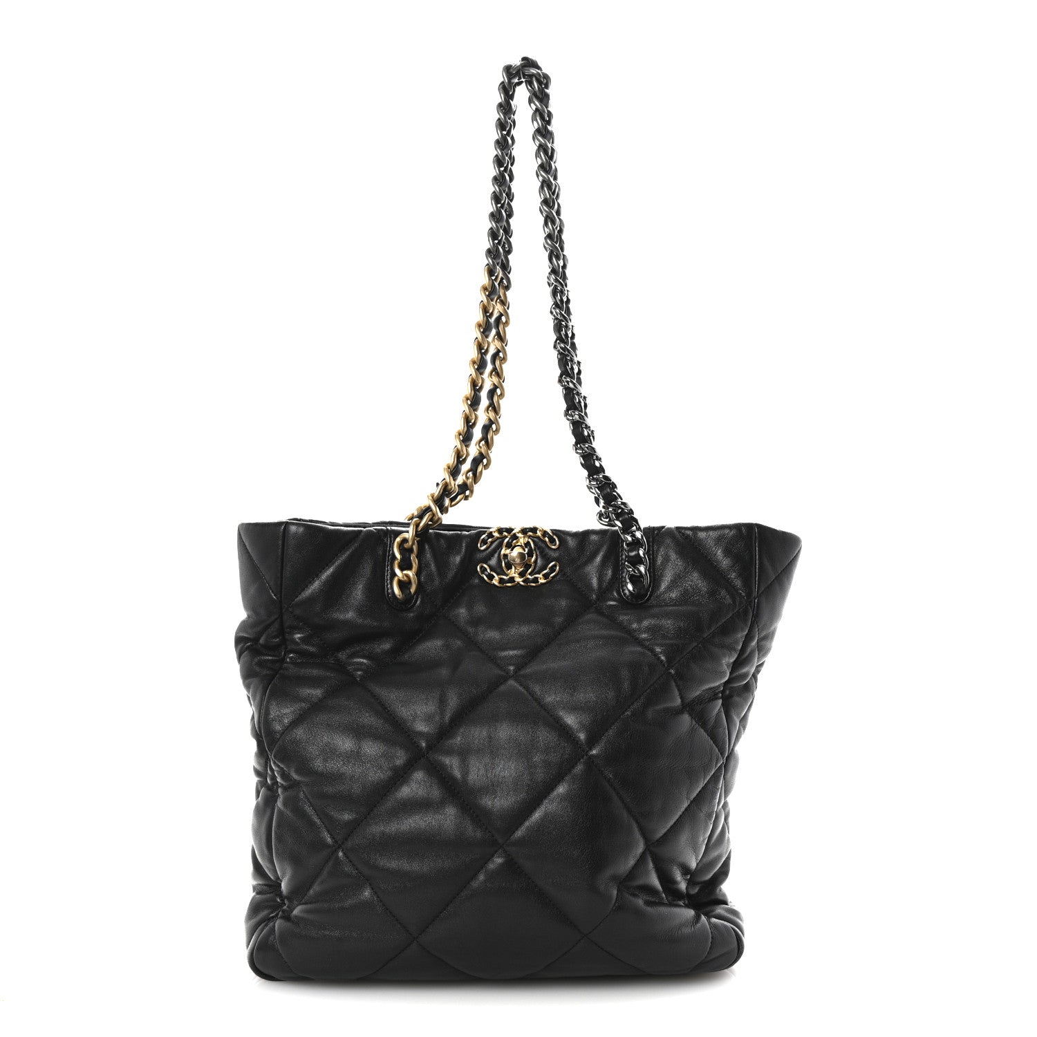 Chanel Lambskin Quilted Chanel 19 Shopping Bag Black 1 of 10