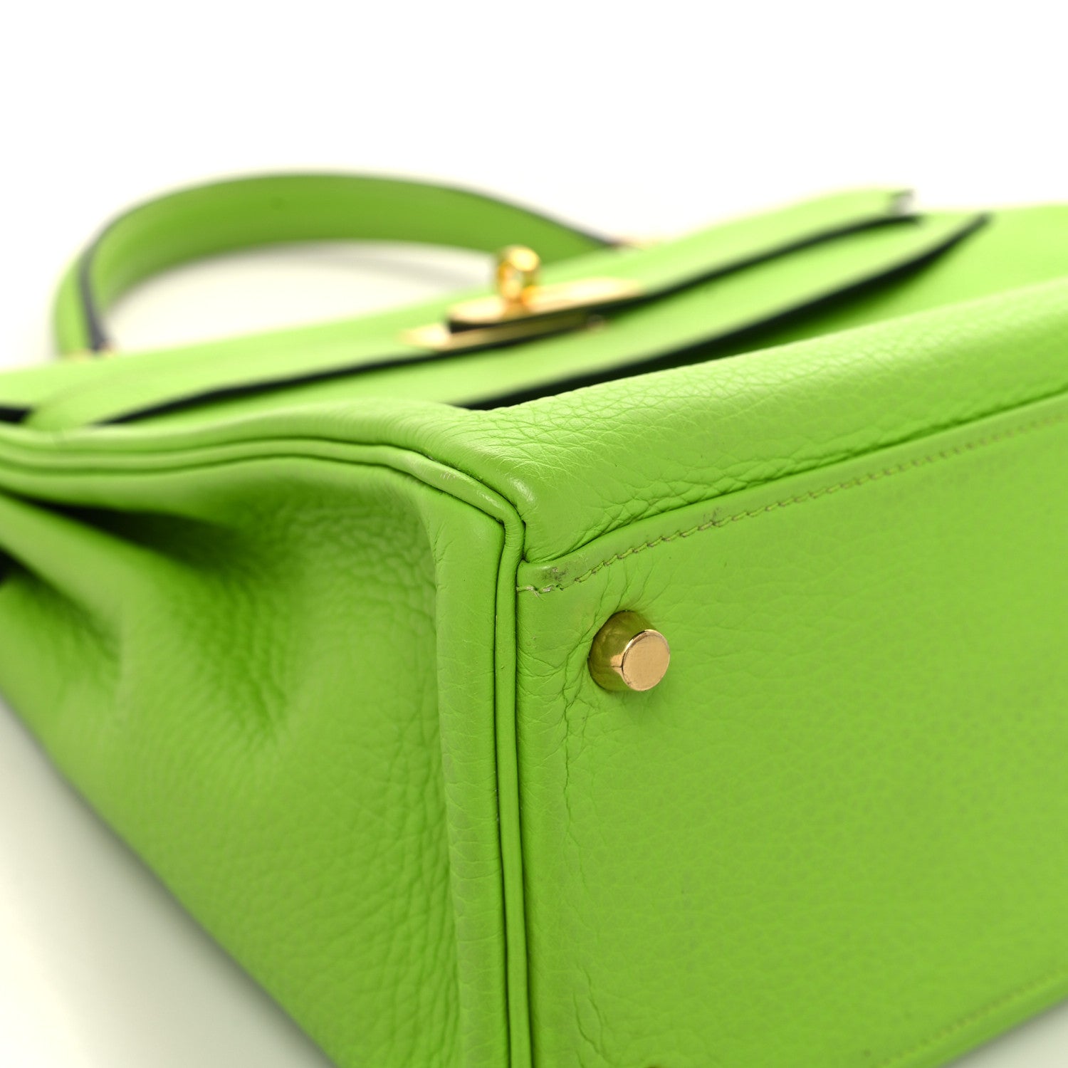 Hermes Taurillon Clemence Kelly Retourne 32 Vert Cru 9 of 12
