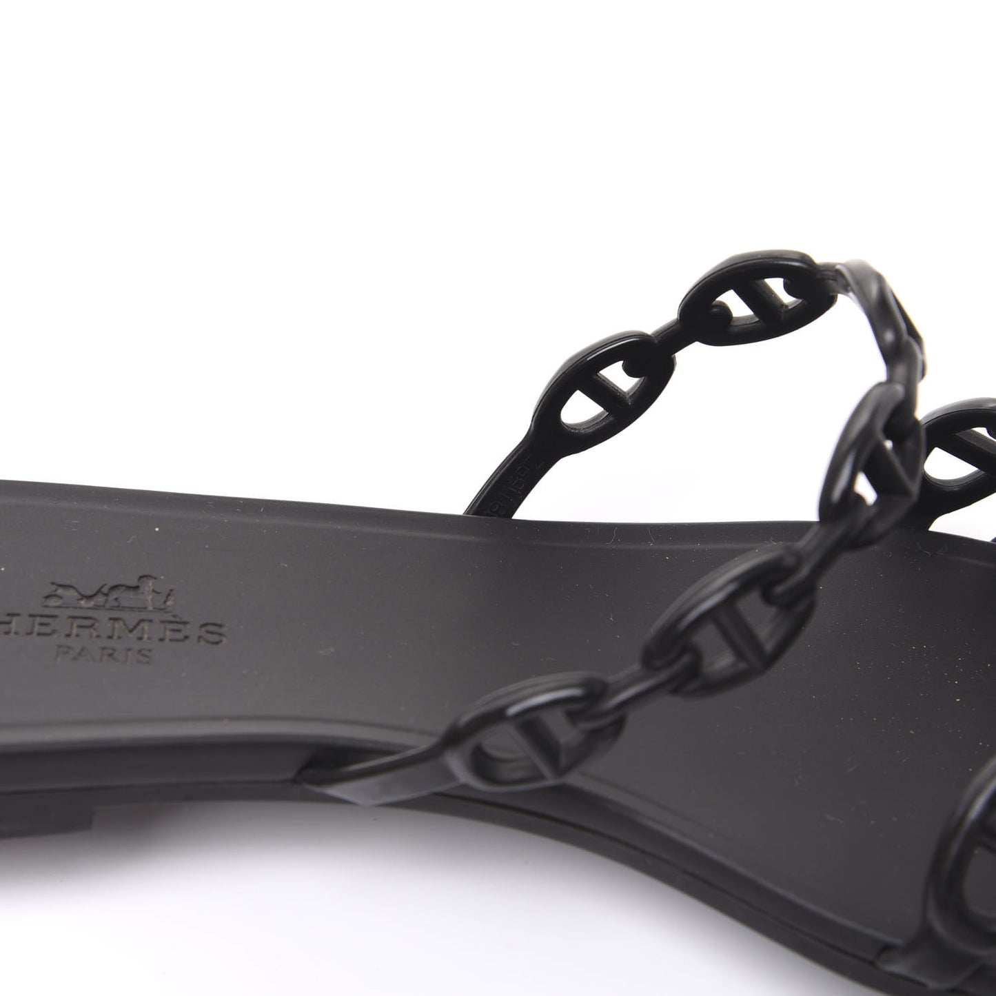 Rubber Chaine d'Ancre Rivage Sandals 37 Black