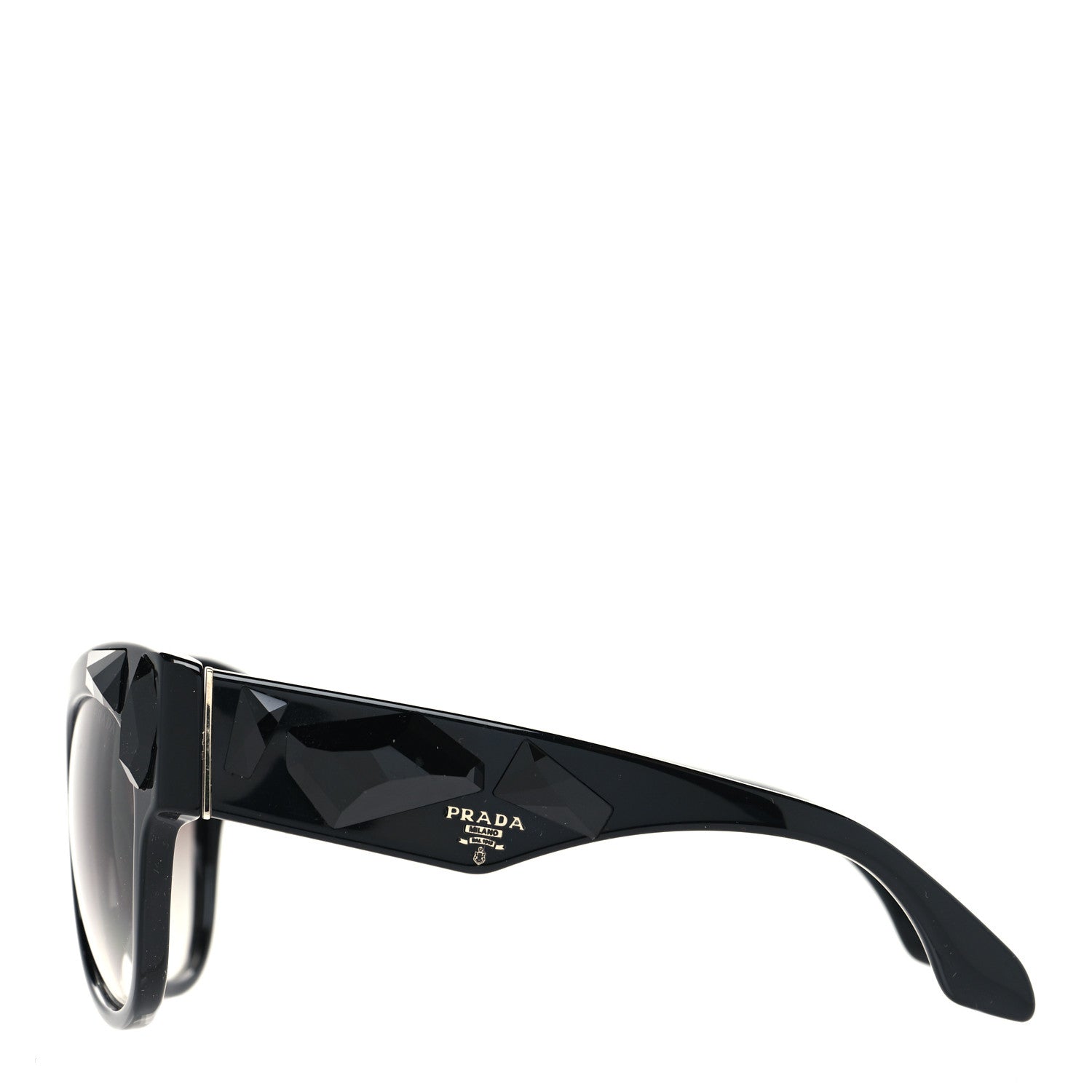 Prada Acetate Jewel Cat Eye Sunglasses SPR22Q Black 3 of 7