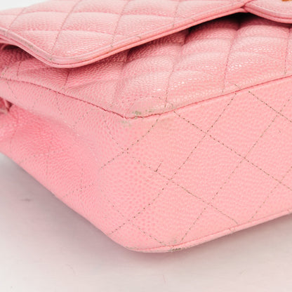 Chanel Caviar Quilted Medium Double Flap Pink 11 of 17