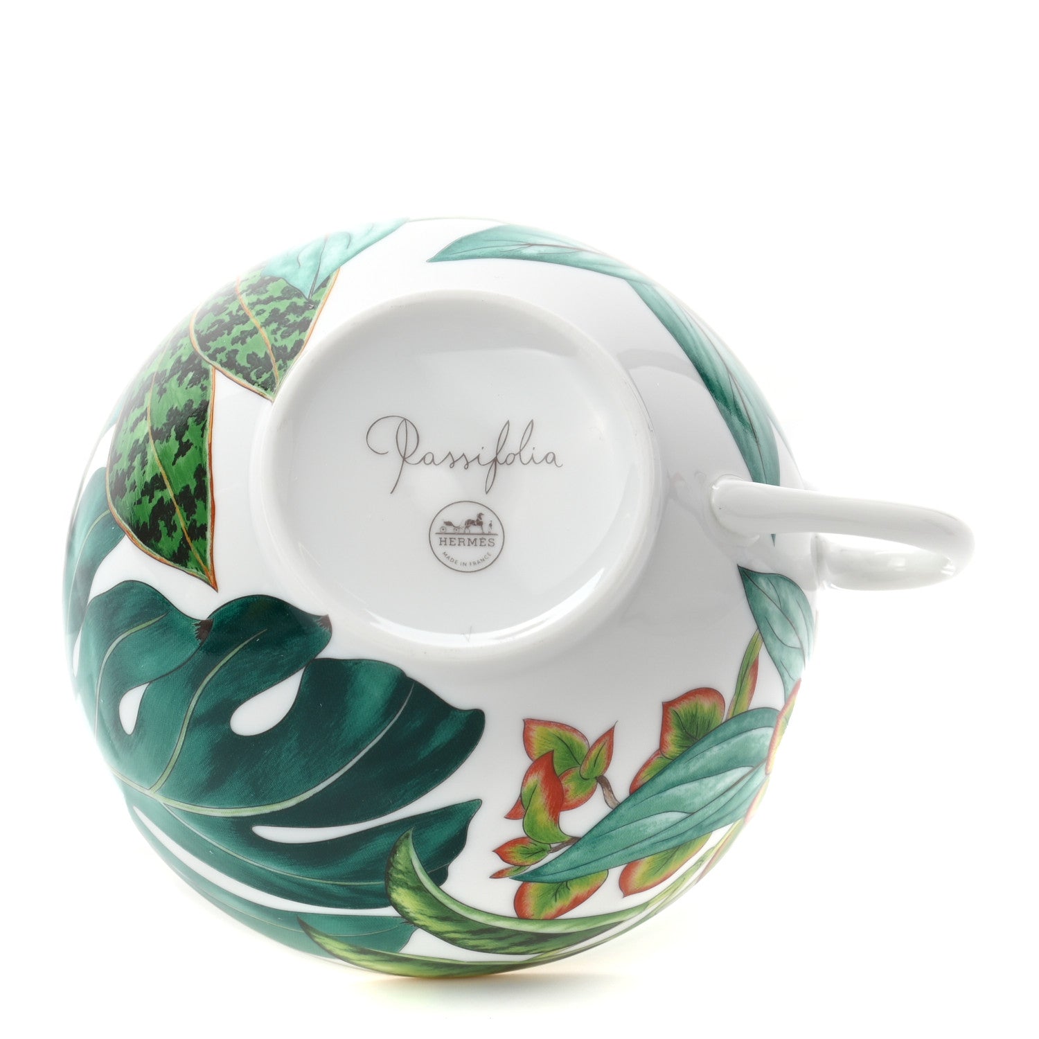 Hermes Porcelain Passifolia Tea Cup And Saucer Set Of 2 5 of 11