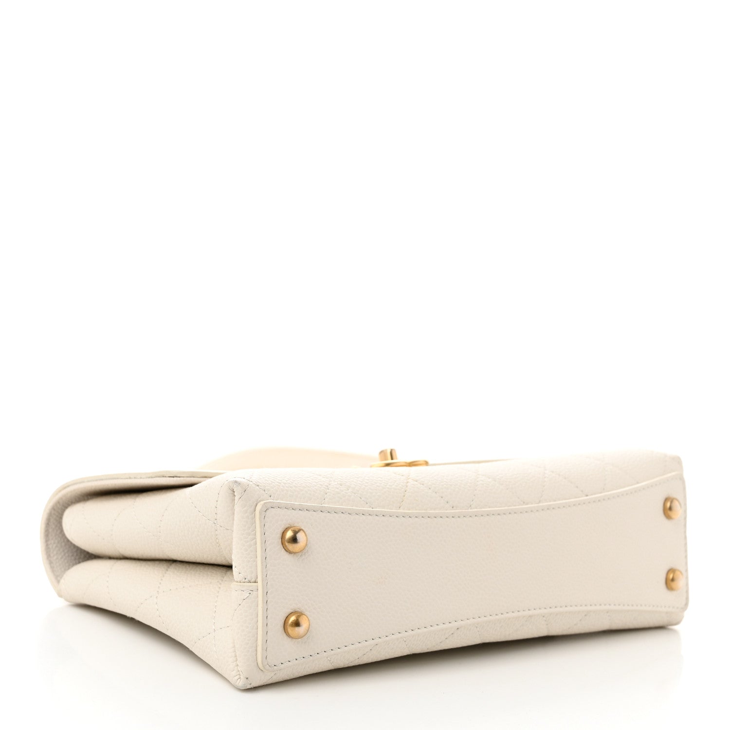 Chanel Grained Calfskin Small Stitched Flap White 4 of 14