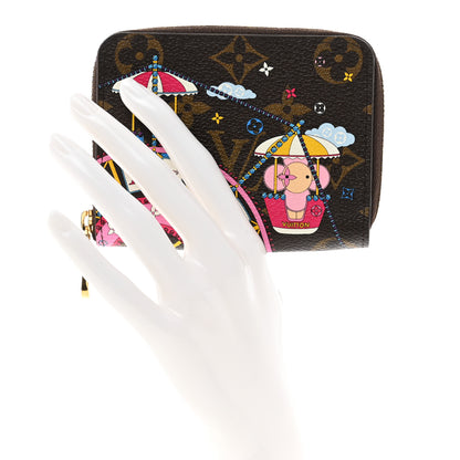 Louis Vuitton Monogram 2020 Christmas Animation Big Wheel Zippy Coin Purse Rose Ballerine 2 of 6