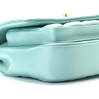 Chanel Calfskin Quilted Top Handle Flap Light Blue 6 of 12