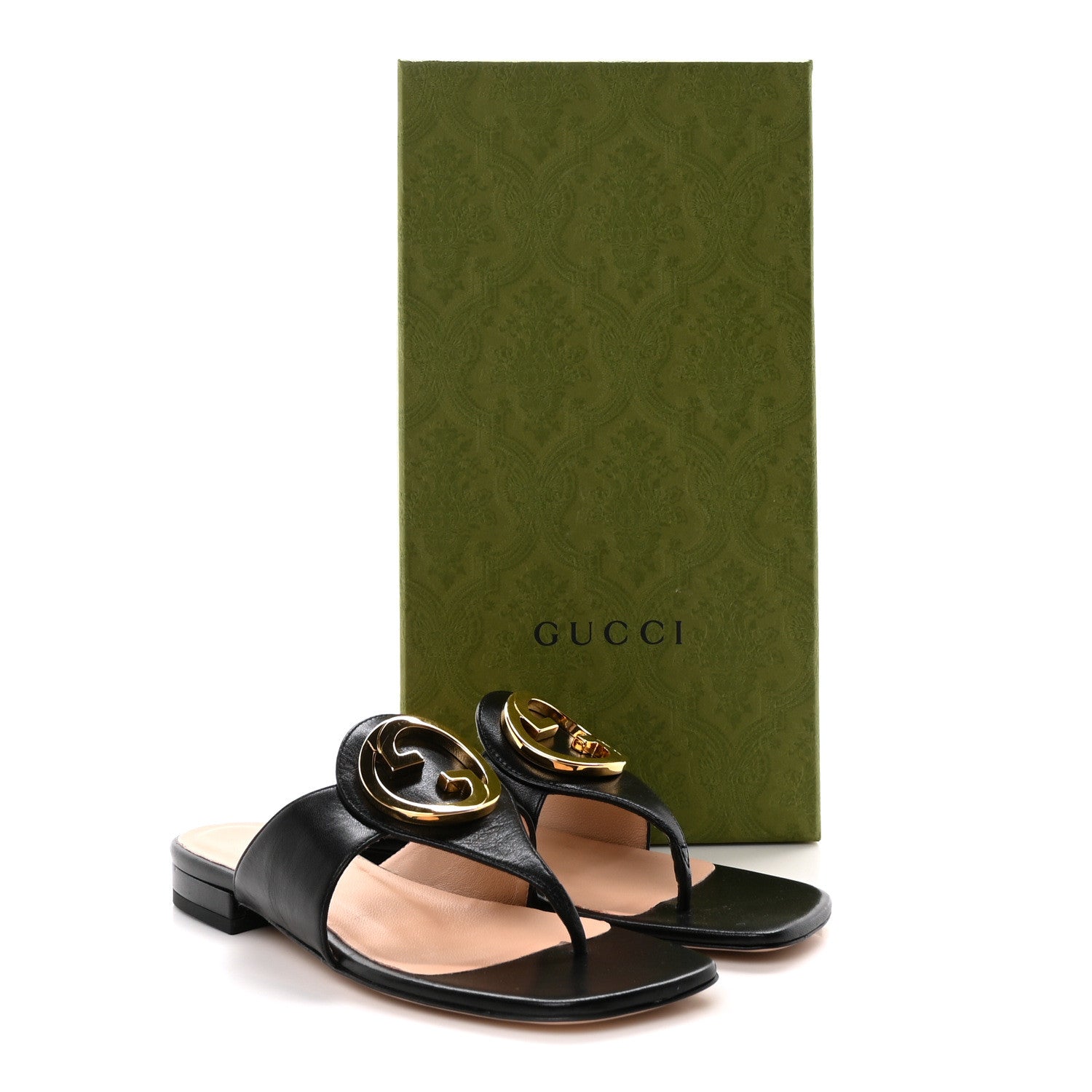 Gucci Malaga Kid Blondie Thong Sandals 35.5 Black 9 of 9